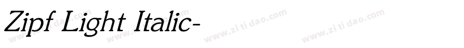 Zipf Light Italic字体转换